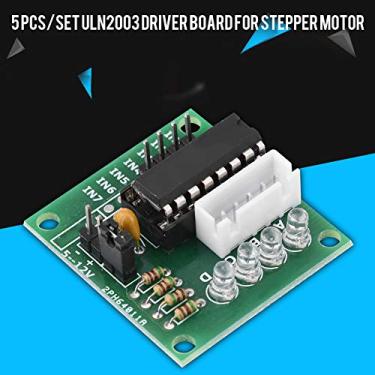 Imagem de Generic Módulo de Passo da Placa de Driver ULN2003 para Motor de Passo de 4 Frases Com Chip de Alta Potência, Interface de Expansão de Saída Aumentada e Indicadores LED para Plug and Play 5 Unidades