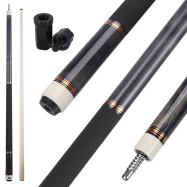 Imagem de Teekerwang Taco de sinuca 147.3 cm 19 567.0 g 2 peças com ponta de 12,5 mm, taco de bilhar canadense Maple Pro, para adultos/iniciantes/jogadores profissionais. (Cinza-04)