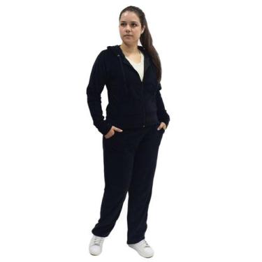 Imagem de Conjunto Veludo Plush Butu Biru Feminino Peluciado, Preto, Mulher, P