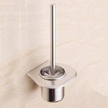 Imagem de Escova de vaso sanitário - Suporte de escova de banheiro com ventosa conjunto de escovas de vaso sanitário escova de limpeza de banheiro escova de vaso sanitário criativa montada na parede