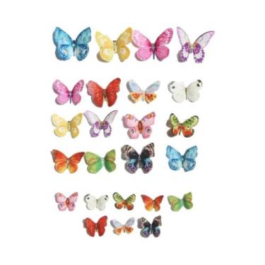 Imagem de Adesivos De Parede 3D Borboleta 24 36 Peças Aquarela Autoadesivos Mura
