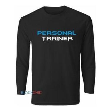 Imagem de Camiseta Personal Trainer Manga Longa Academia - NoBrand, Vermelho, M