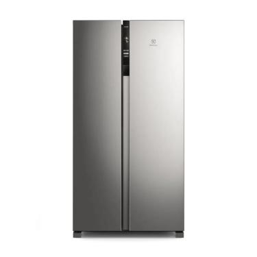 Imagem de Geladeira Electrolux Frost Free Inverter 435L Efficient com Autosense Side By Side Inox Look 127v