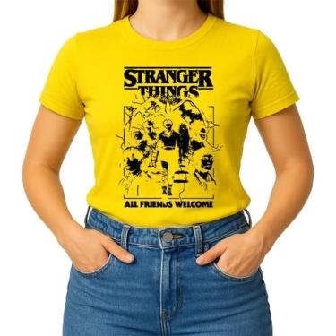 Imagem de Camiseta Camisa Adulto Feminina Masculina Algodão Série Stranger Thing