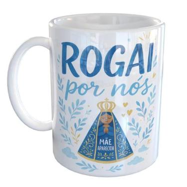 Imagem de Caneca Porcelana Nossa Senhora Aparecida - Pense Canecas, Branco