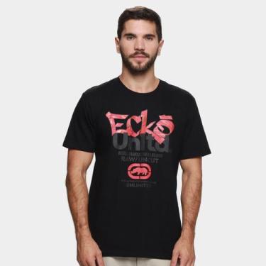 Imagem de Camiseta Ecko Unltd First Time Masculina, Preto, GG