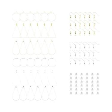 Imagem de Kit De Brincos De Argola Em Prata, Ouro E Cobre Com Ganchos E Fechos P