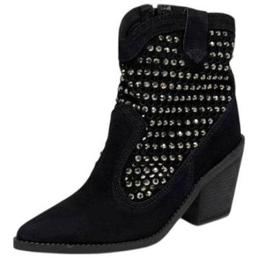 Imagem de Bota Feminina Western Country Strass Boho Conforto Cacci-Feminino