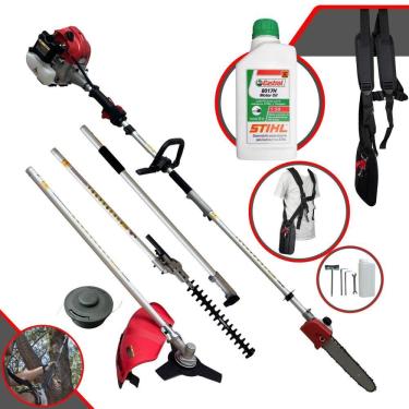 Imagem de Motopoda Bipartido Toyama TBC43MT 43cc 1,8HP Com Alcance Aproximado de 5 Metros de Altura Carretel + Faca 3 Pontas + Sabre 10” + Extensor + ÓLEO STIHL