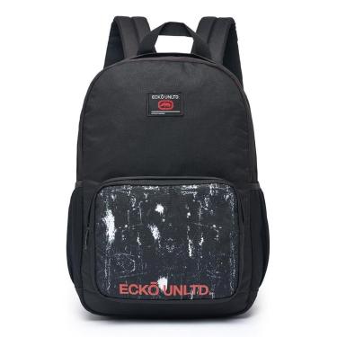 Imagem de Mochila Ecko Masculina Escolar Juvenil Passeio Casual Preta 15L-Masculino