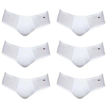 Imagem de Kit com 6 cuecas zorba slip 172 algodao com abertura, XG, Branco