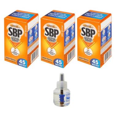 Imagem de Refil Inseticida SBP Elétrico Líquido 45 Noites KIT 3