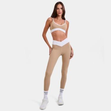 Imagem de Calça Legging Manu Cit Joja Feminina, Bege, P