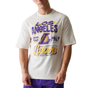 Imagem de Camiseta New Era LA Lakers NBA Graphic Bege-Masculino