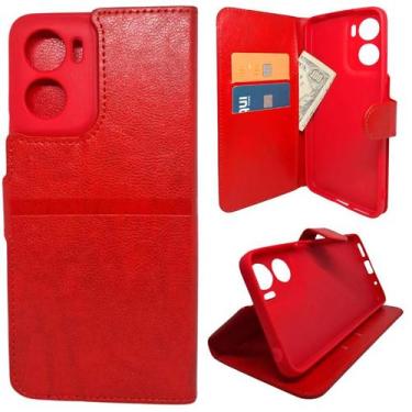 Imagem de Capa Carteira para Motorola G05 (Tela de 6.67) Capinha Case Cor:Vermel