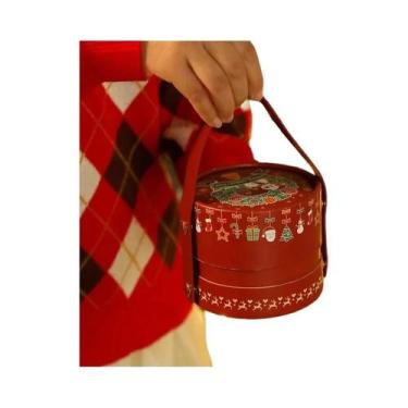 Imagem de Caixa De Presente De Natal Para Maçãs, Embalagem De Frutas, Caixa De D