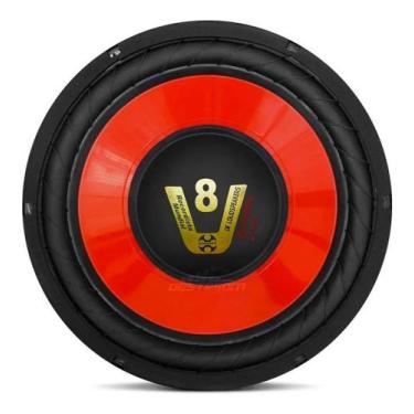 Imagem de Subwoofer Compet 12 Pol 200w Rms Alto Falante Sub Grave V8, Vermelho