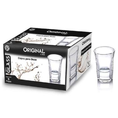 Imagem de Jogo De Copo De Vidro Dose 37ml Com 6 Peças Na Caixa - ORIGINAL