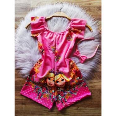 Imagem de Macacão Infantil Temático Barbie Rosa +Tiara - AUREA, TAMANHO UNICO 03
