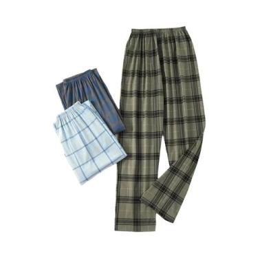 Imagem de Calças De Pijama Masculinas De Verão Estilosas Finas Respiráveis Solta