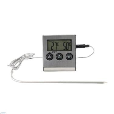 Imagem de Termometro Culinario Digital Sonda Timer Alarme Forno Carnes - Geral, 