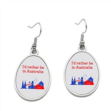 Imagem de Brinco I'd Rather by Inustralia – Brincos pendentes para meninas – Presente de festa de aniversário dos namorados