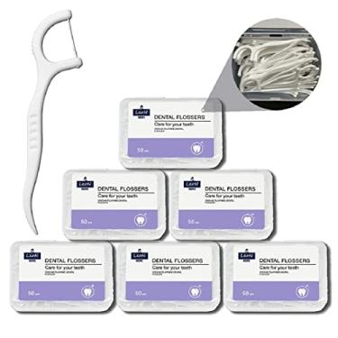 Imagem de LeoN Home palhetas de fluxo dental com capas de viagem portáteis, dentes de limpeza profunda Pro-Health para cuidados orais, 300 peças (50 unidades/capa, pacote com 6)