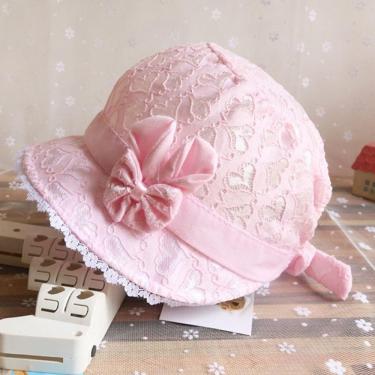 Imagem de Touca Chapéu Gorro Infantil Para Bebês Com Laço E Elástico