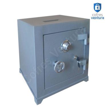 Imagem de Cofre Concretado Boca de Lobo tamanho médio CT40 (40x37x33) Segredo mecânico