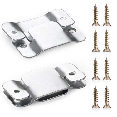 Imagem de SONGTIY Conector de móveis de conectores de sofá seccionais de 4 peças, suporte de conector de sofá com parafusos de metal premium com suporte, adequado para Cadeiras Namoradeira (Prata)