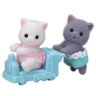 Imagem de Calico Critters Persian Cat Twins, Dolls, Dollhouse Figures, Collectible Toys; Figure & Accessory Included