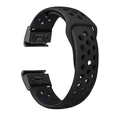 Imagem de KAPPDE 26 22mm Sport Watch Band Straps para Garmin Fenix 7 7X Quick Release Strap Silicone Pulseira (Cor: Preto, Tamanho: 22MM Fenxi 7)
