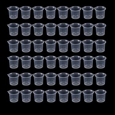 Imagem de LTKJ Copos medidores de plástico de 25 ml, transparentes, ideais para laboratório, cozinha, uso cosmético