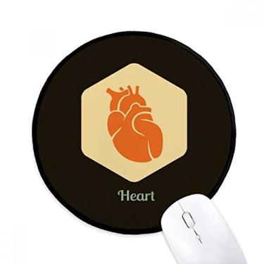 Imagem de Body Organs Mouse pad coração mesa escritório tapete redondo para computador
