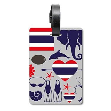 Imagem de Reino da Tailândia tradicional para malas de alfândega, etiqueta para bagagem, cartão para pendurar