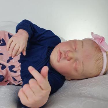 Bebê Reborn Menino Recém Nascido 35 cm - Mundo Azul e Rosa
