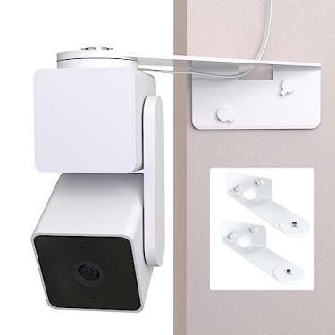 Imagem de Pacote com 2 suportes de parede de canto para Wyze Cam Pan V3 / v4, suporte de parede de metal para câmera Wyze Outdoor Indoor Reduzir pontos cegos, vista de ambas as paredes laterais da sua casa