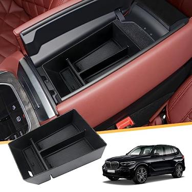 Imagem de LFOTPP Organizador de console central para console central 2019-2022+ X5 G05 X6 G06 X7 G07 Suporte de bandeja organizadora de console central com suporte de moedas e óculos de sol Caixa de armazenamento de inserção secundária (tipo B)