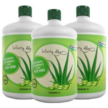 Imagem de Suco de Babosa (Aloe Vera) Infinity com Vitamina C 1L Kit com 3-Unissex