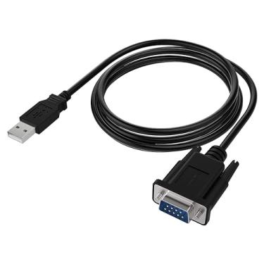 Imagem de SABRENT Cabo adaptador USB 2.0 para Serial (9 pinos) DB-9 RS-232 cabo de 1,8 m [Chipset FTDI] (CB-FTDI)