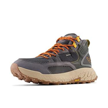Imagem de New Balance Tênis de corrida masculino Fresh Foam X Hierro Mid GTX V1 Trail, Preto/ímã/calêndula quente, 38