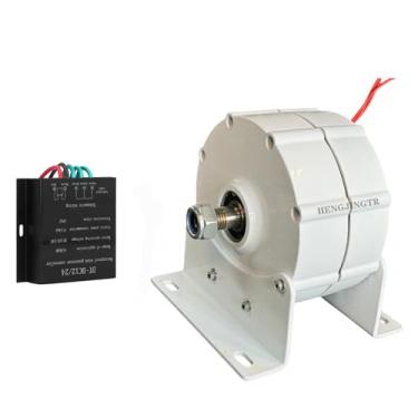 Imagem de HENGJINGTR 3000W Alternador trifásico, Gerador elétrico de energia eólica 12V-220V, Gerador de vento industrial de ímã permanente de cobre puro (220V),24v