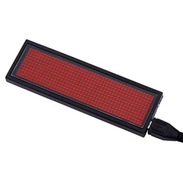 Imagem de Crachá de Nome de Rolagem de LED VERMELHO Multifuncional, Placa de Exibição de Etiqueta de Mensagem para Restaurantes, Shoppings, Hospitais e Muito Mais