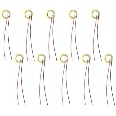 Imagem de XYRSTOLR 20 peças de microfone de contato, transdutor de disco piezo de 20 mm, sensor de som com fios de 3,94 polegadas para instrumento acústico, captador acústico de bateria de microfone CBG