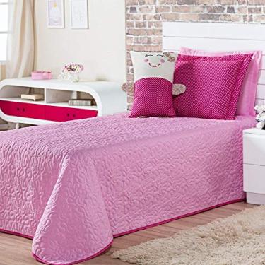 Imagem de Kit colcha Solteiro Petit 5 Peças Casaborda Rosa