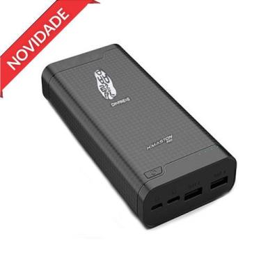 Imagem de Power Bank 20000mah Para Celular  Note 10s - DUDA STORE, Preto