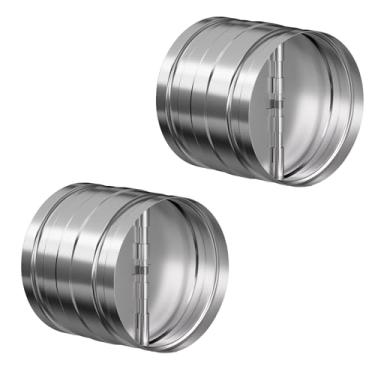 Imagem de [Atualizado] Amortecedor de duto Hon&Guan 10 cm, amortecedor de fluxo de ar unidirecional para mangueira de ventilação de fluxo de ar unidirecional para mangueira de ventilação de secador de dutos de