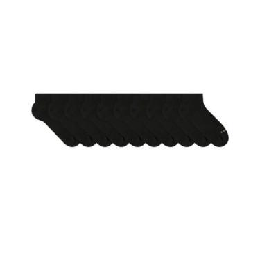 Imagem de Kit com 10 Pares de Meias Mash 205.05D - Pretas, Preto, 34/38