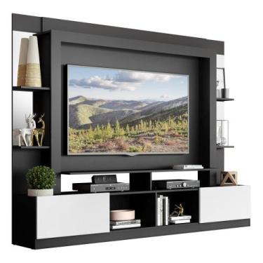 Imagem de Estante com Suporte TV 65" Prateleiras c/ Espelho Oslo Multimóveis V33