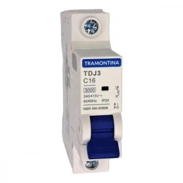 Imagem de Disjuntor Tramontina ''Din'' Unipolar 16A. C - TRAMONTINA ELETRIK